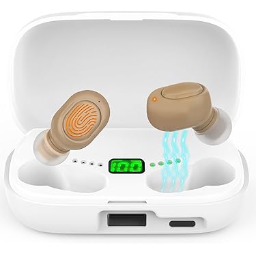 ✨1点物✨集音器 高齢者 軽量 快適 簡単操作 自動降噪 USB充電式 耳らくヒアリング 集音器 高齢者 耳掛け型 USB充電式 ワイヤレス